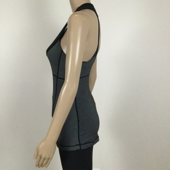 LULULEMON Scoop Me Up Tank Top, Black/Grey, 4 - Picture 6 of 7